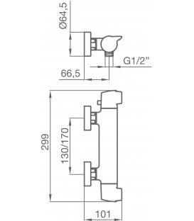 Mitigeur thermostatique douche PREMIER