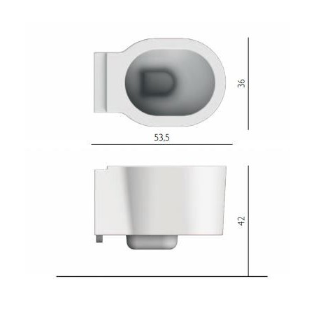 Clean Flush WC cuvette suspendue Bucket