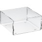 Boite de rangement en plexiglas transparent