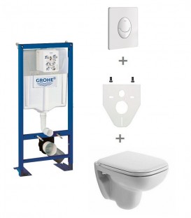 Pack WC suspendu cuvette courte