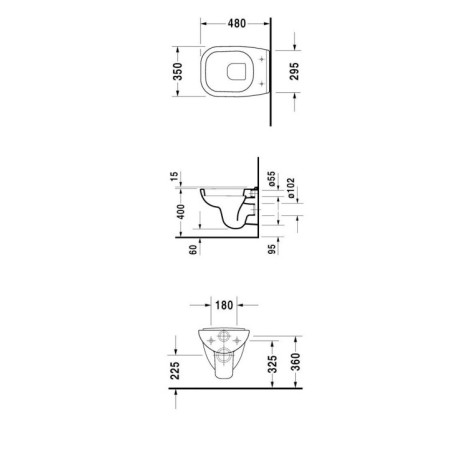 Pack WC suspendu Grohe cuvette courte