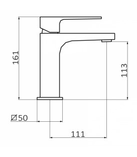 MITIGEUR LAVABO KALA NOIR