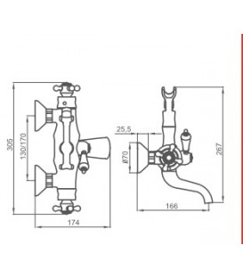 Mitigeur thermostatique bain douche 1866 Classique