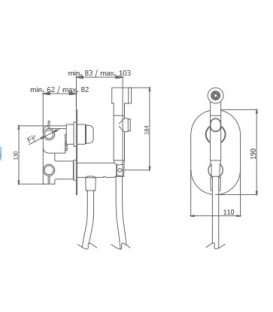 Mitigeur thermostatique à encastrer vertical INTIMIXER ROUND