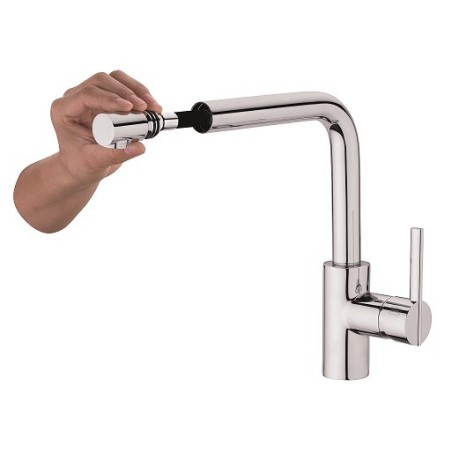 Mitigeur évier eternal douchette extractible bec FORMA