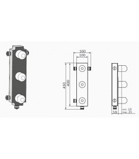Douche Thermostatique 3 voies INCOOL (chromé)