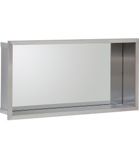 Niche à encastrer ouverte avec panneau arrière miroir
