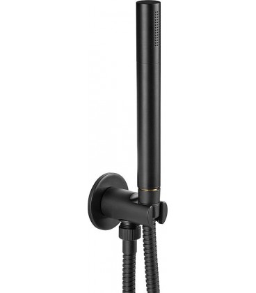 Kit de douchette Enzan Nero avec coude mural et flexible noir mat