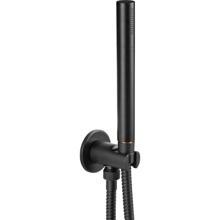 Kit de douche Enzan Nero avec douchette et flexible noir mat