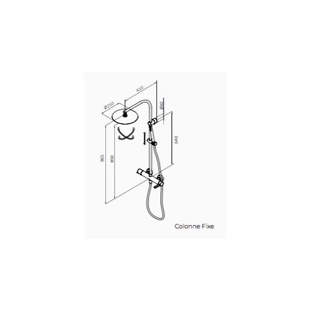 Mitigeur douche avec colonne AXIS finition noir