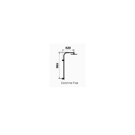 Thermostatique douche avec colonne GRB Dry noir finition noir