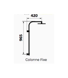Thermostatique douche avec colonne gamme E-PLUS finition noir