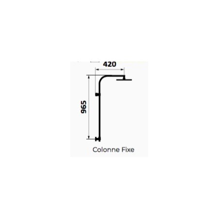Thermostatique douche avec colonne gamme E-PLUS finition noir