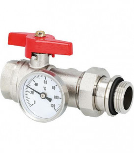 Thermometre 0-120°C convient pour robinet a boisseau spherique equerre et droit