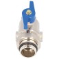 Robinet a boisseau spherique equerre laiton DN32 poig pap rouge prise pr thermometre Robinet a boisseau spherique equerre laiton DN32 poig pap rouge prise pr thermometre