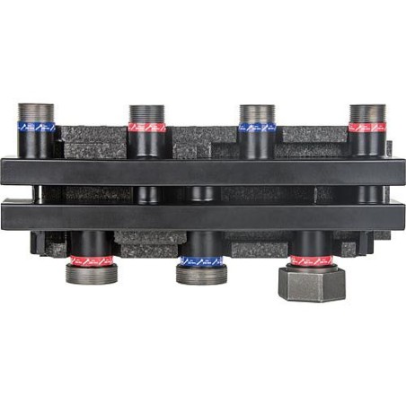 Repartiteur de chaudiere EVENES VT7 2 AG DN32 11 4 AG 7m3 h 170KW  fixation et isolation