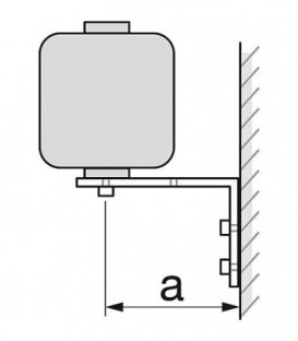 Fixation universelle murale WS L HV 100 150 galvanisée zinguée avec dispositif fixation  1 paire