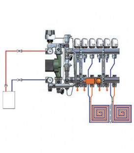 Regulation au sol Evenes Combimix 1 pour 130 mm 20 60 C sans by pass