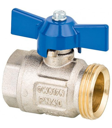 Robinet bille avec filetage male-filetage femelle sans raccord vis DN 20 Robinet bille avec filetage male-filetage femelle sans raccord vis DN 20