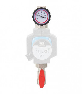 kit d'entrée Easyflow R1"xF1" robinet bois sphe thermomètre avec frein bride de robinet - sans circulateur