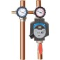 Kit Circuit de chauffage type 7 DN25(1") nickele avec ecrou et thermometre rouge/bleu