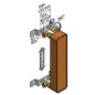 Fix.murale pour échang.chaleur 3/4``ép.mu.rac.équer.inc.3/4" f/m, 1/2"bouchon"