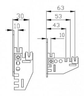 Console murale fixation univer. support d´écartement pour radia. avec colliers