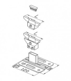 Standfix pour montage intérieur blanc comp.:pied, cons,sup.bouc dimen.80-100mm