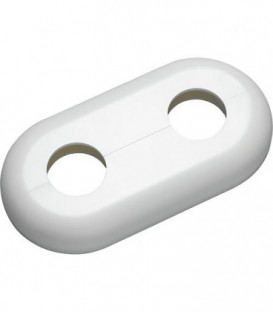 Rosace double type Mailand blanc - similaire RAL 9016 **BG** diam trous 19 mm - écart trous 50 mm