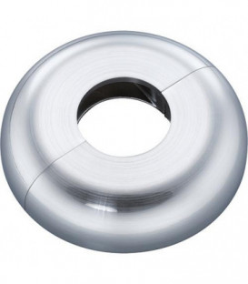 rosace double - type Mailand chromée brossée diam trou 21,7 mm - écart trous 50 mm