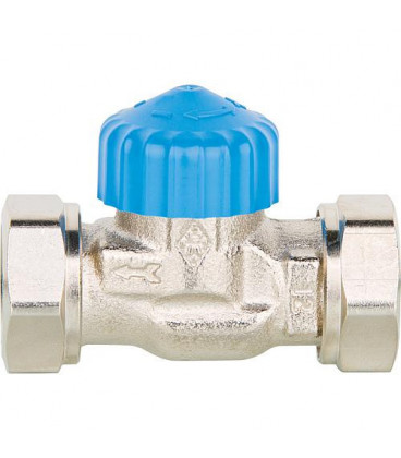 Soupape thermostatique encastree passage droit joint plat DT 15 (1/2''), Kvs 2,50