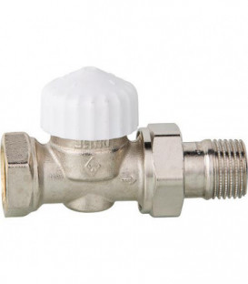 Corps thermostatique Heimeier Thermo Calypso Exact, droit DN15, avec debitmetre