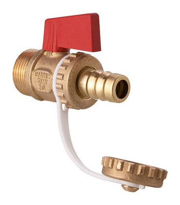 Robinet a bois. spherique KFE avec levier 3/4" laiton blanc