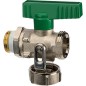 Vanne a boisseau spherique KFE PN 16 pour eau potable passage nickele