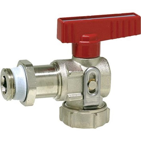 Robinet a boisseau spherique KFE PN16, longue avec poignee papillon equerre nickele 1/2''