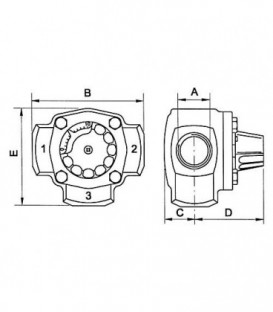 Melangeur 3 voies Termomix D 32 S Rp 1 1/4" PL216
