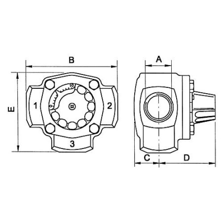 Melangeur 3 voies Termomix D 20 S Rp 3/4" PL216"