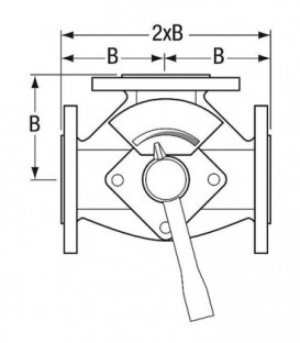 Mélangeur 3 voies Bride VDF3 DN 40, KVS 70