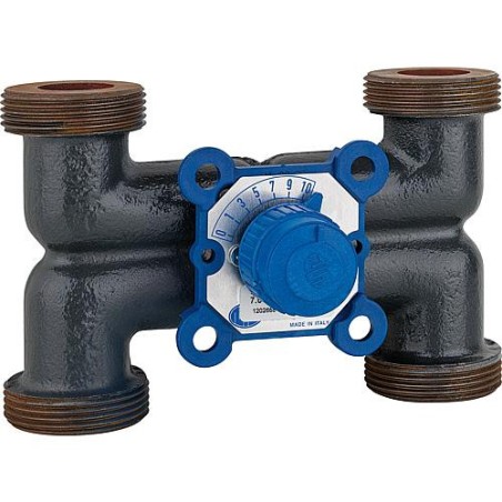 Mélangeur 4 voies fonte grise VMX-HM 125, fil. 1 1/2'' 4 x mâle KVS 6,3