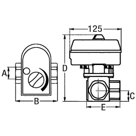 Euromix 3/4" MV-120..540.. 3 voies F3