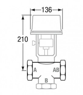 Vanne 3 voies MK DN 32 /PN 16 iG KVS 14