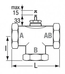 Mélangeur 3 voies MK DN 40/PN 16 femelle KVS 19