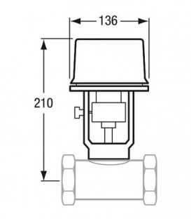 Servomoteur AS 250 pour mélangeur MK 230 V/50Hz 3-points 75 sec.