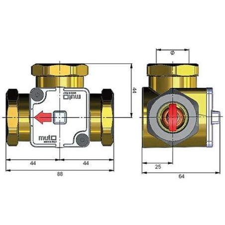 Vanne thermique TM3000 Température 50°C, 11/4"