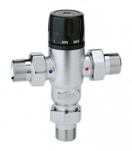 Melangeur thermique type 521, 3/4'' plage de reglage 30°C-65°C chrome avec clapet de retenue