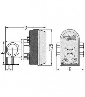 Soupape d'inversion Rotodivert 3 voies 1 1/4" Type EMV 110 F3L