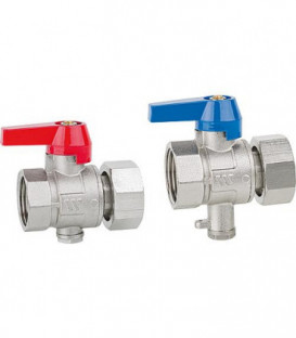 Kit Robinet spherique Watts avec raccord tube capilaire DN25 (1") ecrou x 3/4"fem. x 1/8" M10 Ni