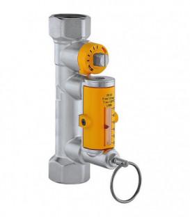 Vanne de régulation de débit avec débitmètre pour installations solaires 1", 10 l / 40 min.