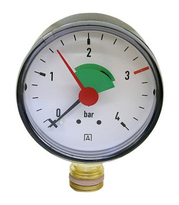 Manometre de chauffage 63mm diametre 3/8"