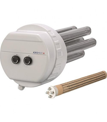 Radiateur a bride inox type AHFR-K-E, céramique 32/26,7/21,3/16/10,7/5,3KW